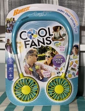 Banzai Wearable Rechargeable Portable 3 Speed Personal Hands Free Cooling Fan