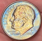 2007-P Roosevelt Dime Beautiful Lustrous Gold/Rainbow Toned Coin   #20