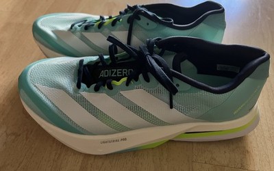 Size 10 Adidas Adizero Boston13 Men's Running Shoes Flash Aqua No Box