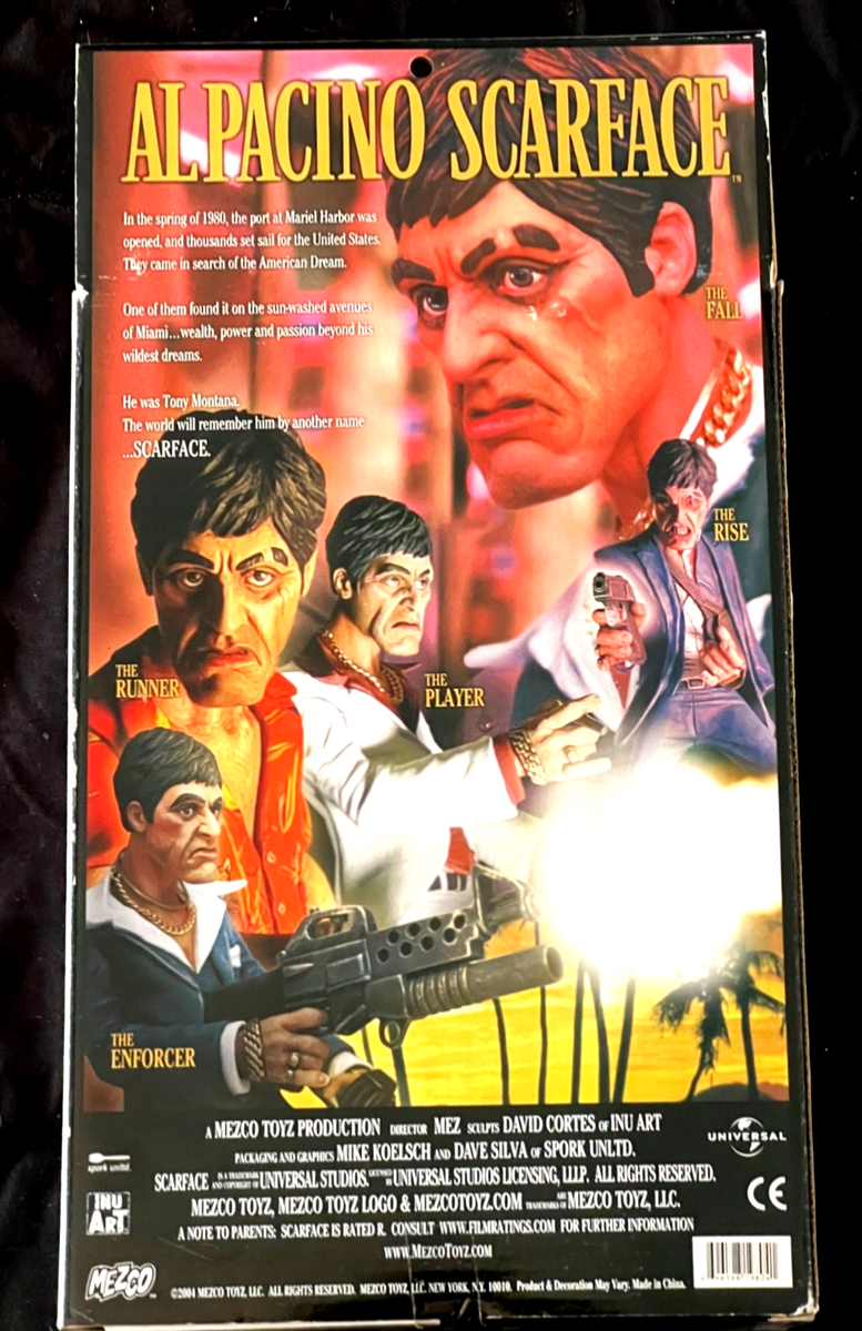 Mezco 10” Scarface Tony Montana Al Pacino Figure Plastic
