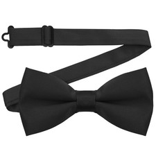Luckyvestir Black Bow Tie for Man, Mens Tie, 4.72" L x 2.16" W, A:black