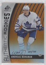 2017 SP Game Used Authentic Rookies Orange Rainbow /100 Andreas Borgman #118 xp6