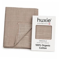 Swaddle Blanket, 100 Organic Cotton Muslin, 47"x47" Newborn - Natural Stripe