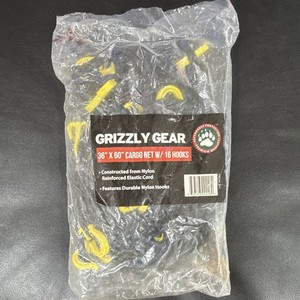 Grizzly Gear 36” X 60” Cargo net With 16 Hooks. Constructed From Nylon