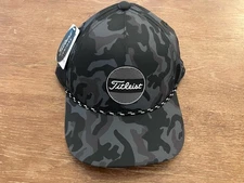 New w/ Tags Titleist Junior Boardwalk Golf Hat Adjustable Black Camo Size Youth