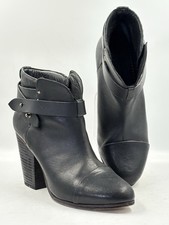 Rag  Bone Harlow Womens Sz 39/8.5 M Bootie Black Leather Ankle Boots High Heel