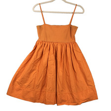 ZARA Short Sundress Orange Womens Large Stretch Top Cotton Skirt