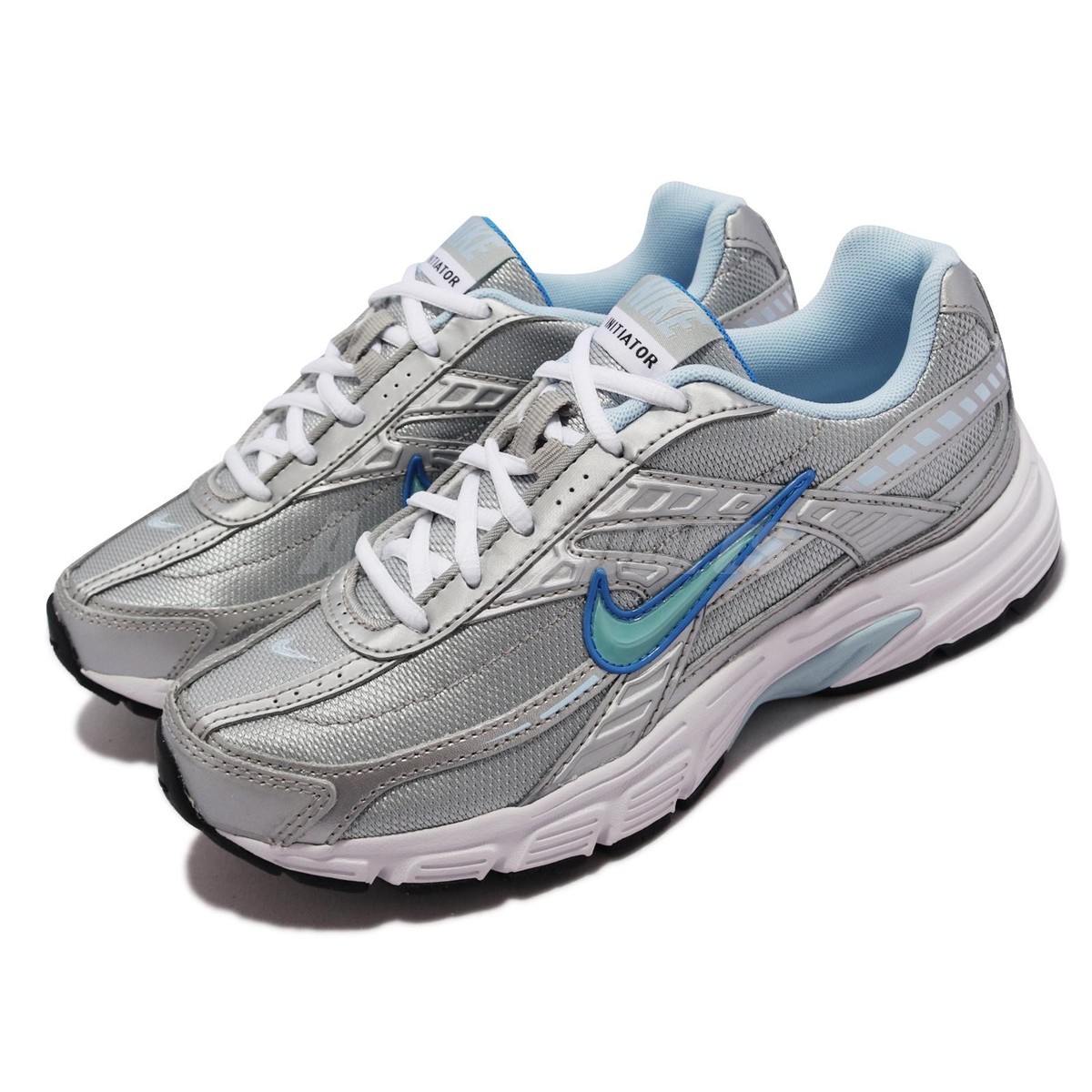 Nike Initiator Metallic Silver White Men Women Running Casual