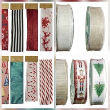 Member's Mark Premium Wire Edge Holiday Ribbon 1.5" Wide x 50 Yards Glitter Red