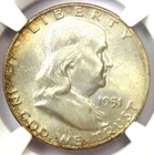 1951-D Franklin Half Dollar 50C Coin - NGC MS66+ FBL Plus Grade - $2,000 Value