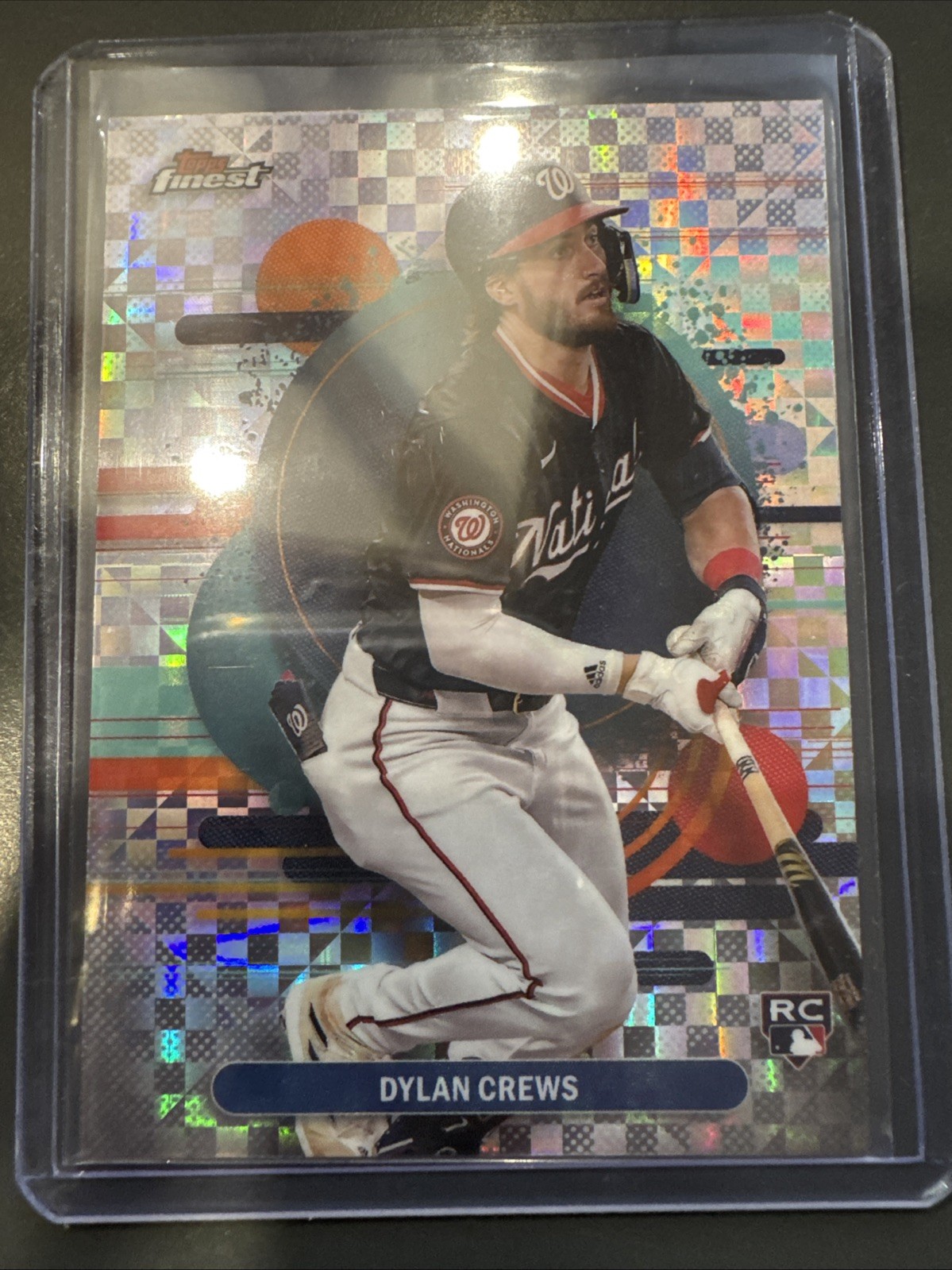 2025 Topps Finest Uncommon Checkerboard #125 Dylan Crews RC WAS Nationals