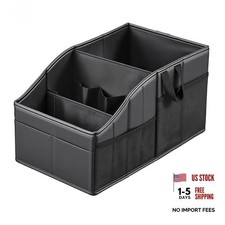 WHHMK Sturdy Leather Car Storage Support Up to 33 LB of Weight Black