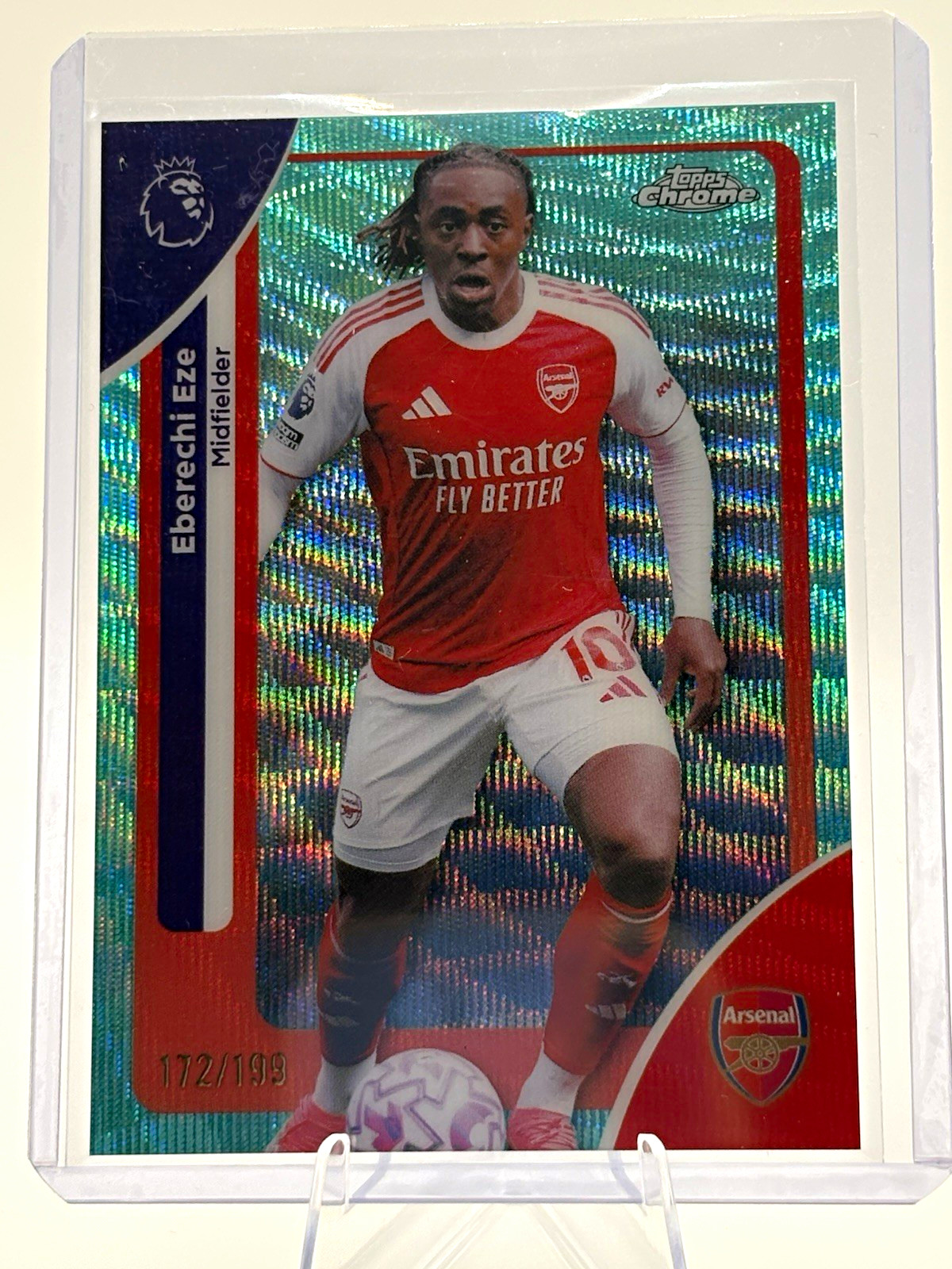 Topps Chrome 2025-26 Premier League Eberechi Eze Arsenal #11 Parallel /199