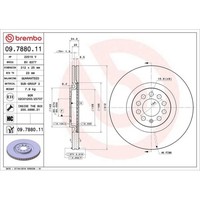 Bremsscheibe Brembo 09.7880.11 Prime Line - Uv Coated FüR Audi Seat Skoda VW