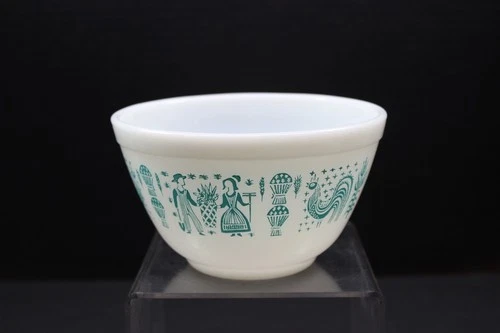 Vintage Pyrex Amish Butter Print Bowl Turquoise 1-1/2 Pint #401