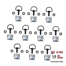 Motorcycle Race Fasteners Quick Release D-Ring 1/4 Turn Race 17mm Dark Black