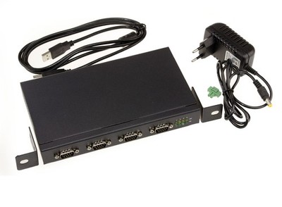 RS232 To USB Converter - 4 Independent Ports - INDUSTRIAL - RACKMOUNTABLE