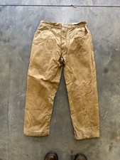 Vintage 70s Sears Roebuck Active Sportswear Tan Starched Hunting Duck Pants 32