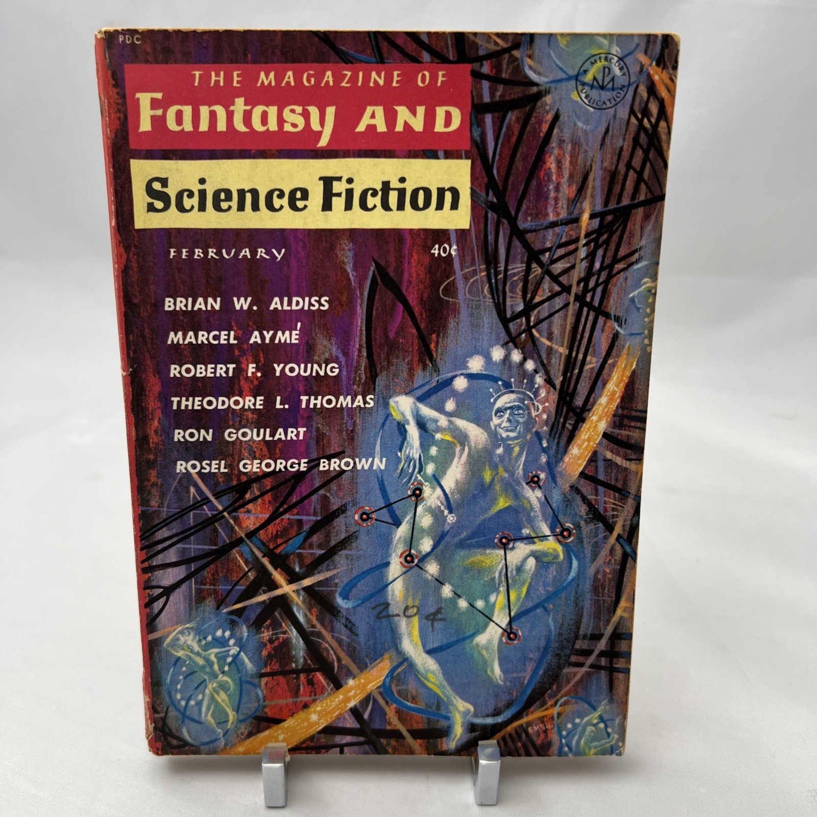 F&SF Feb 1961 – Aldiss Hothouse / Asimov / Brown / Thomas – Sci-Fi Digest 