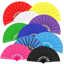 10 Pcs Boots on The Ground Hand Fan Bulk, Folding Popping 10, Multicolor