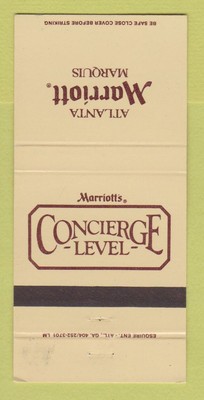 Matchbook Cover - Atlanta Marriott Marquis Hotel GA WEAR 30 Strike