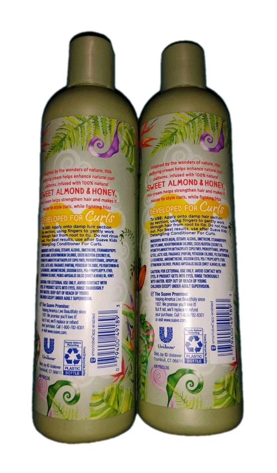 Paquete de 2 - Crema definidora suave para rizos para niños • Almendra dulce y miel • 12 fl oz Foto 2 de 4