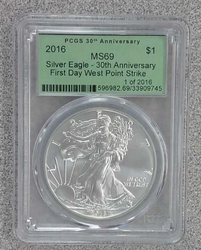 2016 BU American Silver Eagle PCGS MS69 West Point (745)