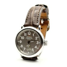 Shinola The Runwell Argonite 1069 Watch with Alligator Band WORKS 
