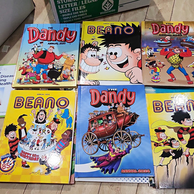 Job Lot Beano & Dandy Annuals (2020-2024), Viz Books, MAD Magazine & Cookbooks
