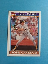 Jose Canseco 1991 Topps Baseball Card # 390 J8516