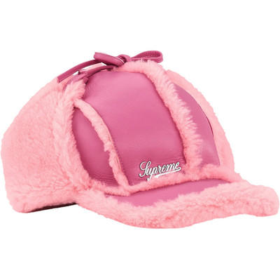 帽子 supreme shearling lined earflap cap M/L Supreme Shearling Lined Earflap Cap - Size M/L - Pink - NEW | eBay