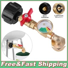 1Lb To 20Lb Tank Propane Refill Adapter With Gauge And ON-Off Control Valve US