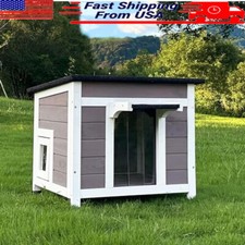 Weatherproof Outdoor Cat House Feral Pet Shelter Easy Clean Safe Durable Design
