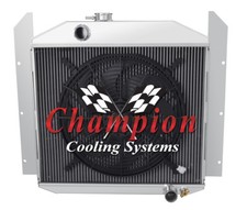 Rn Champion 3 Row Radiator W 16 Fan For 1949 - 1952 Studebaker Pickup Cc4952