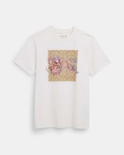Coach New Year Signature T Shirt With Dragon Size: L, CP458