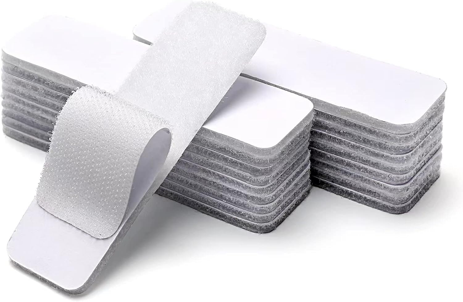 20-Pack 1x4 Inch Heavy Duty Hook and Loop Strips with Adhesive Mounting Tape