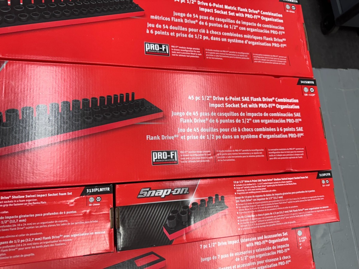 Snap-on Tools 289pc Complete Cloud 9 Impact Foam Drawer Master Set