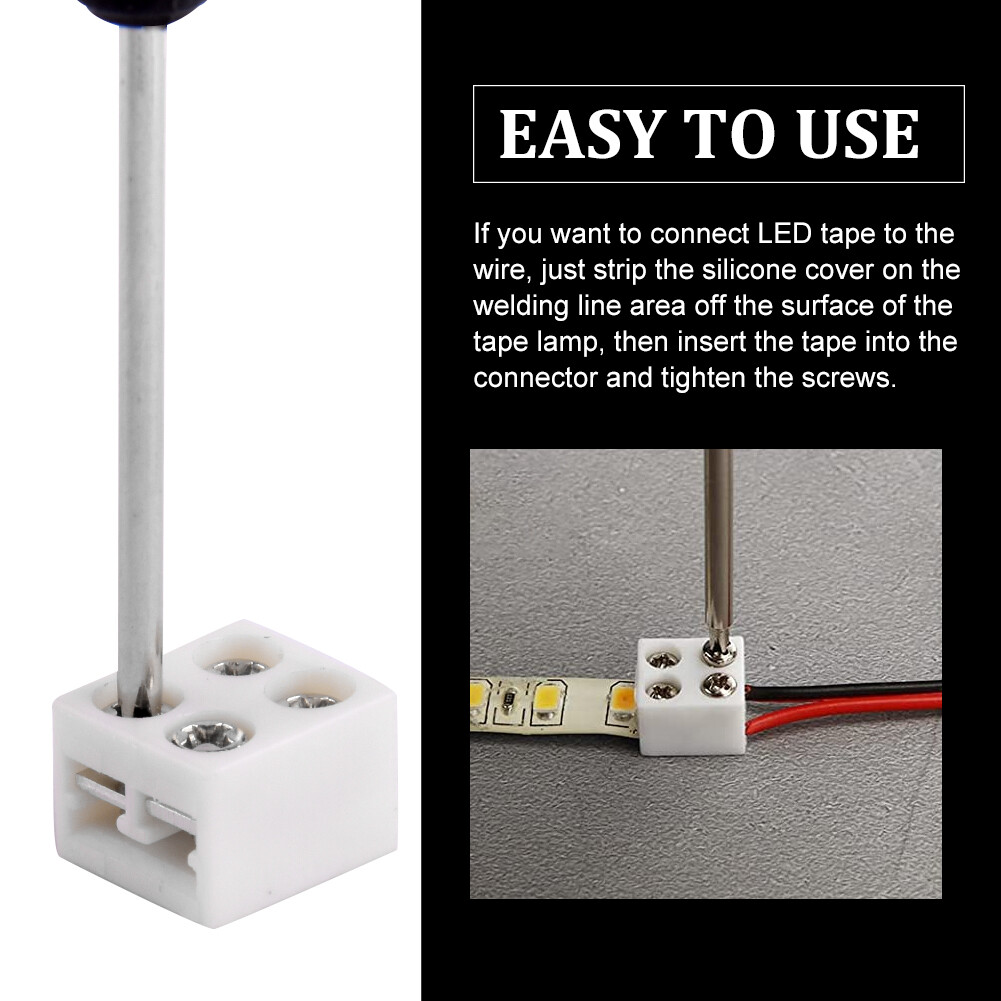 25pack Low Voltage Terminal Block 8mm Solderless Wire LED Strip ...