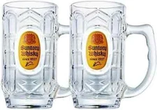 Suntory Kaku Whisky Highball Mug Glass 375ml 2 pcs