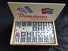 Double Nine 9 Doble Nueve Cuban Flag Dominoes Traditional Board Game