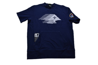 Lifted Research Group LRG Mens Navy Crew Short Sleeve Sweatshirt New M
