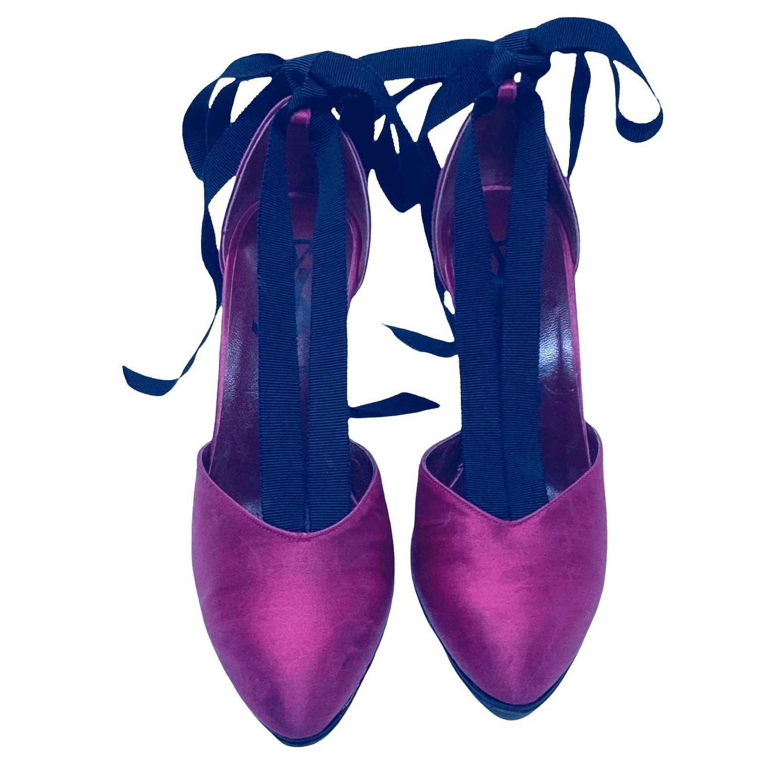 YSL Pink Heels Yves San Laurent Pumps Vintage 80s Par… Gem