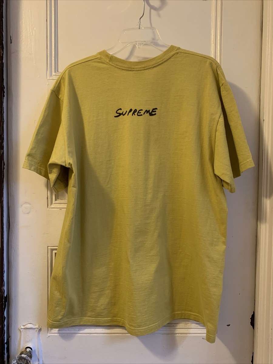 Supreme SS19 Reaper Josh Smith T Shirt Tee Acid Yellow Black Red  