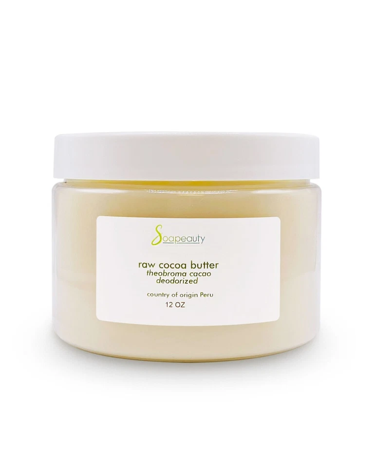 REFINED COCOA BUTTER RAW 100% pure natural 2 oz to 32 oz