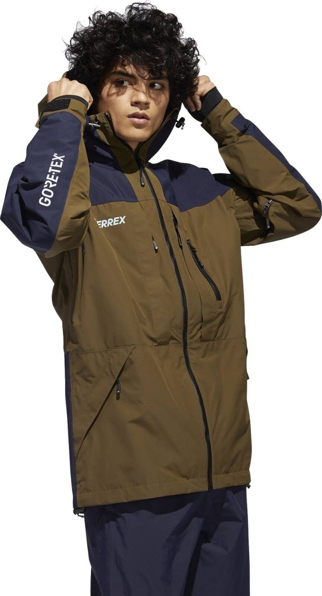 NWT Mens Adidas Terrex GORE-TEX Jacket $452 L green icy blue