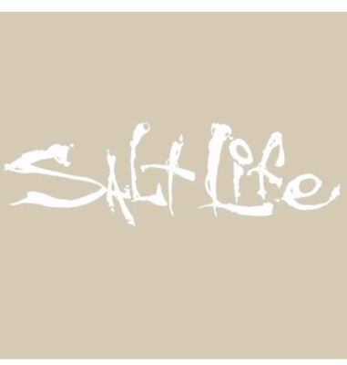 Salt Life Decal Approximately 5.5'' Wide X 3'' Tall - White