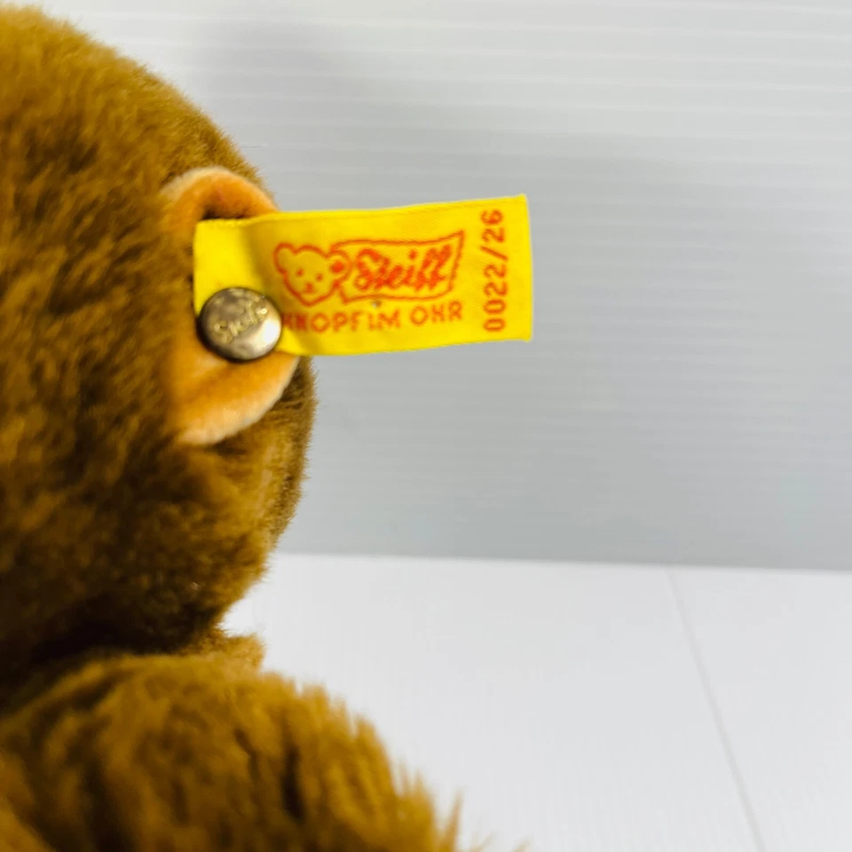 Vintage Steiff Jocko Monkey Mohair Glass Eyes w/Button & Tag 0022/26 West German - image 4 of 4