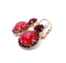 Earrings By Mariana Woman Glamorous Siam Swarovski Crystals