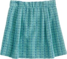 J.Crew A-Line Postage Stamp Mini Skirt in Shimmer Tweed Size 6, 12 Green Color