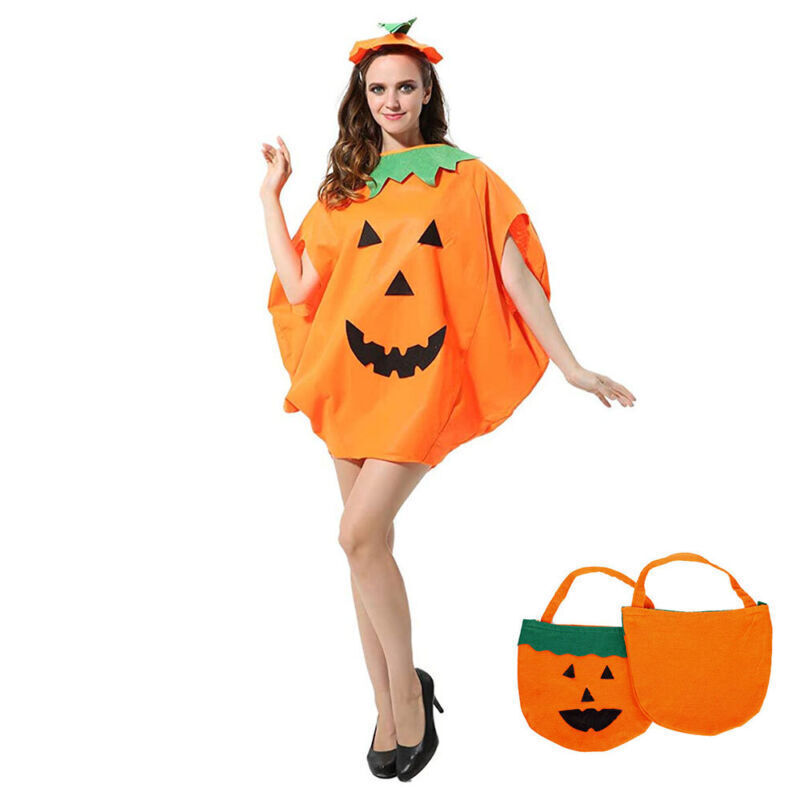 Halloween Fancy Dress Party Adults Kids Novelty Pumpkin Children